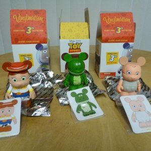 Lot of 3 Disney Vinylmation 3" Toy Story with Card